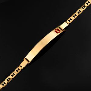 14k Gold Medical ID Bracelet 7 inch 14k Gold Medical ID Bracelet 7 inch