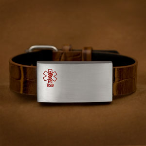 2 GB USB Medical ID Alert Plaque for Straps 2 GB USB Medical ID Alert Plaque for Straps