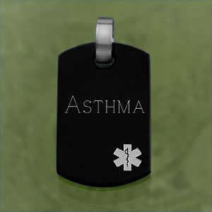 Black Pendant With White Medical Symbol Black Pendant With White Medical Symbol