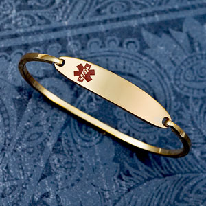 Medical Gold Stainless Bangle Bracelet 6 1/4 inch Medical Gold Stainless Bangle Bracelet 6 1/4 inch