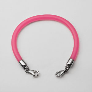 Pink Rubber Bracelet w/Lobster Clasp Pink Rubber Bracelet w/Lobster Clasp