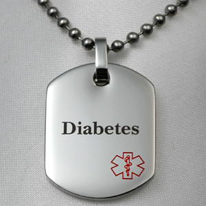 Stainless Diabetes Medical Pendant Stainless Diabetes Medical Pendant